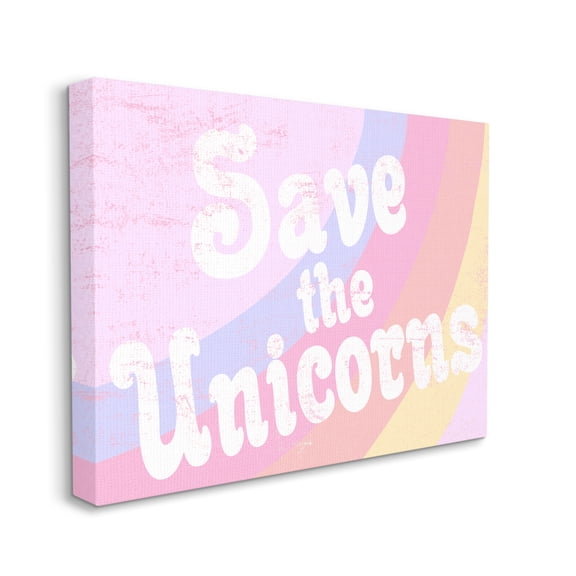 Stupell Industries Save The Unicorns, 36 x 48,Design by Daphne Polselli