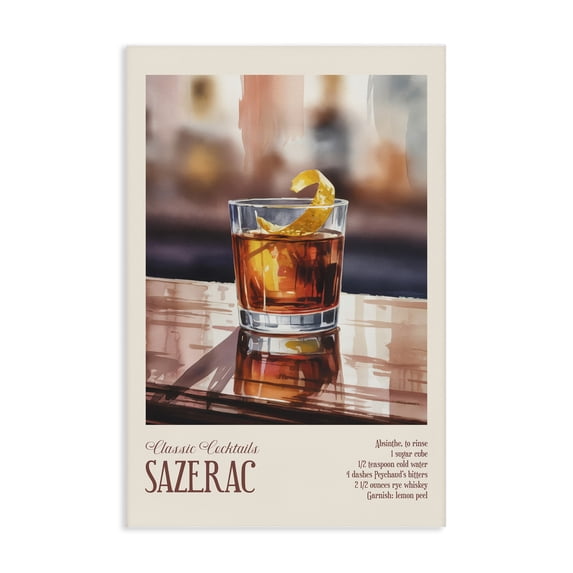 Stupell Industries Glam Sazerac on Reflective Surface Canvas Art, 16 x 24, by Andreas Magnusson