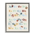 thumbnail image 1 of Stupell Industries Scandinavian Boy's Alphabet Chart Gray Floating Frame Canvas Art, 17 x 21, by Lil' Rue, 1 of 8