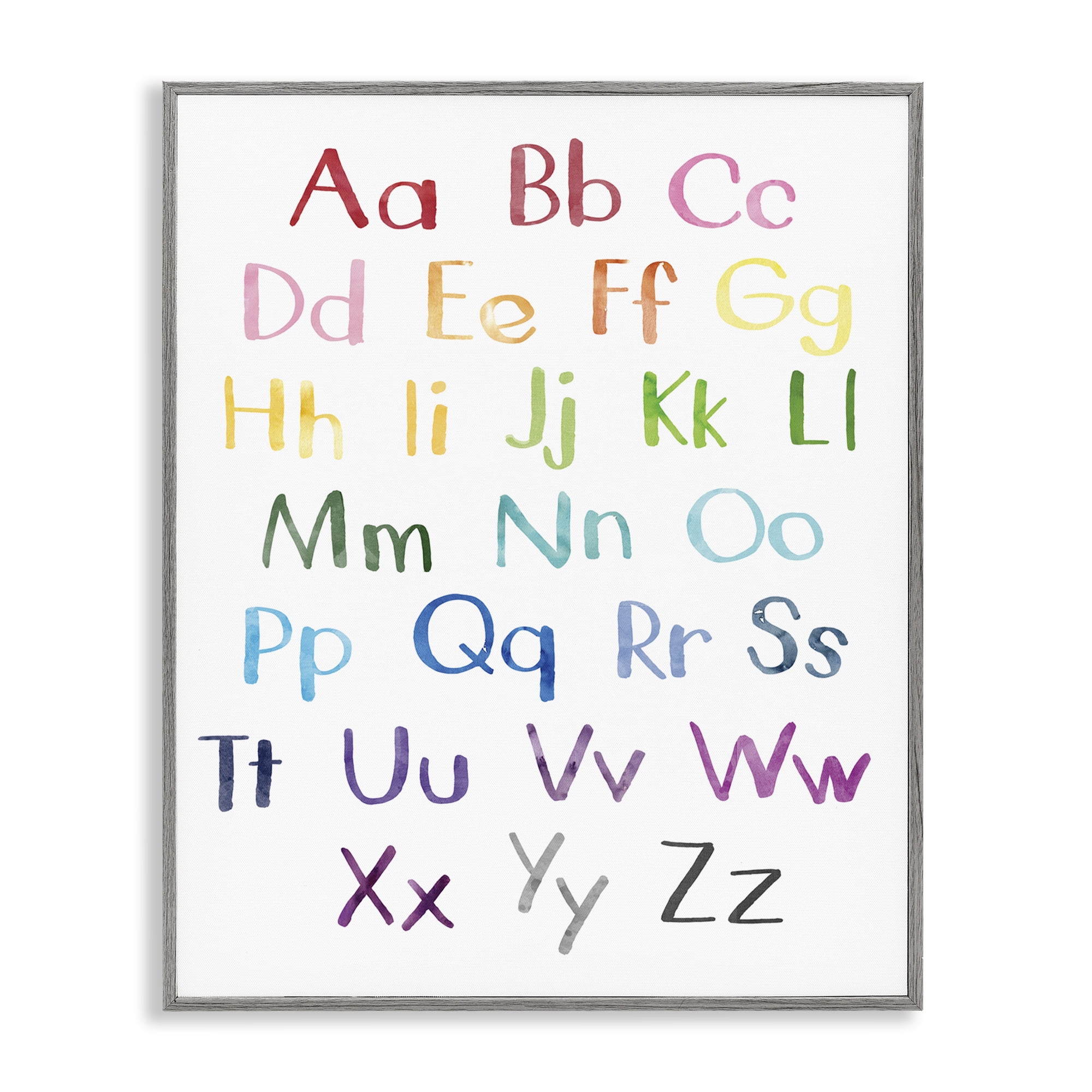 Stupell Industries Scandinavian Capital and Lowercase Alphabet Letters ...