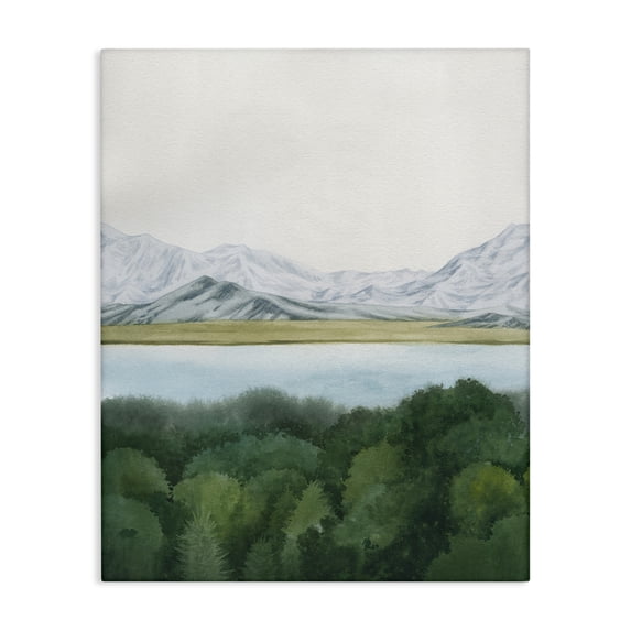 Stupell Industries Scandinavian Mountains Beyond Forest Canvas Art, 16 x 20, by June Erica Vess