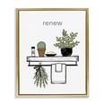 thumbnail image 1 of Stupell Industries Scandinavian Renew Bathroom Botanical Spa Plants Gold Floating Frame Canvas Art, 17 x 21, by Annie LaPoint, 1 of 7