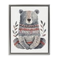 thumbnail image 1 of Stupell Industries Bohemian Scandinavian Style Bear Gray Floating Frame Canvas Art, 17 x 21, by LSR Design Studio, 1 of 8