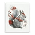 thumbnail image 1 of Stupell Industries Scandinavian Style Squirrel Animals Painting White Framed Art Print Wall Art, 24 x 30, 1 of 2