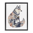 thumbnail image 1 of Stupell Industries Bohemian Scandinavian Style Wolf Black Floating Frame Canvas Art, 25 x 31, by LSR Design Studio, 1 of 8