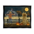 thumbnail image 1 of Stupell Industries Scarecrow Farm Landscape Holiday Painting Black Floater Framed Canvas Art Print Wall Art, 31 x 25, 1 of 10