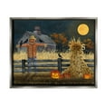 thumbnail image 1 of Stupell Industries Scarecrow Farm Landscape Holiday Painting Gray Floater Framed Canvas Art Print Wall Art, 31 x 25, 1 of 10