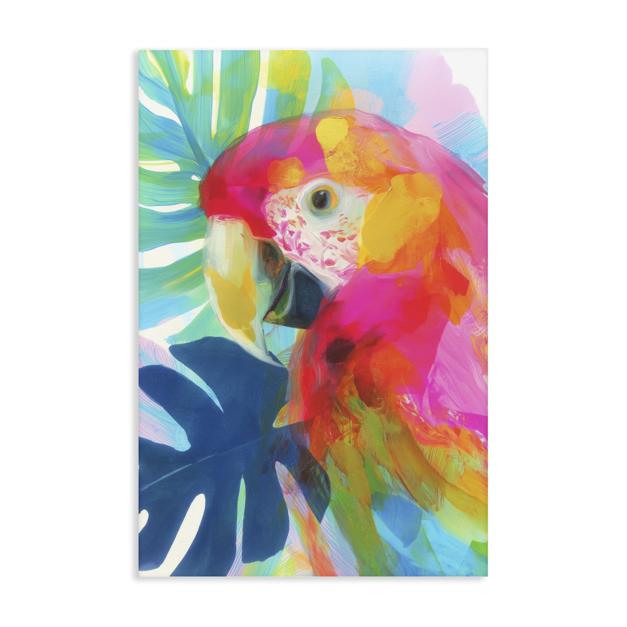 Stupell Industries Scarlet Macaw in Paradise Canvas Wall Art, design by Chromatic Storm Studio