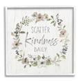 thumbnail image 1 of Stupell Industries Scatter Kindness Daily Blooming Shabby Chic Wreath Graphic Art White Framed Art Print Wall Art, Design by Nan, 1 of 5