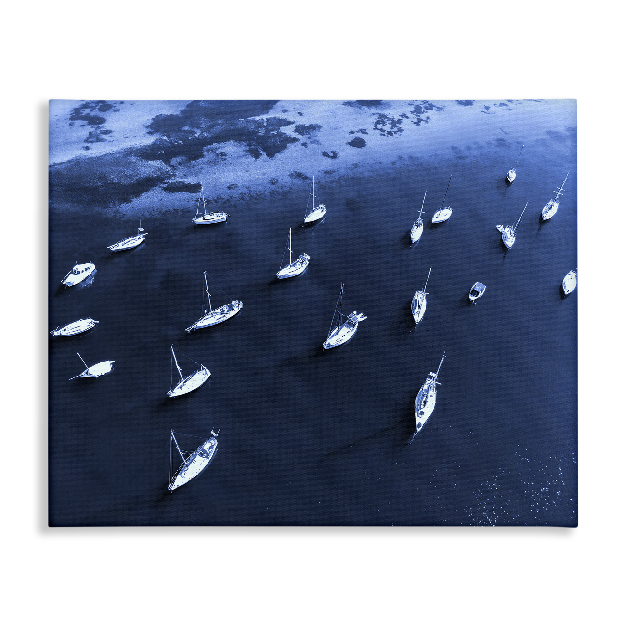 Stupell Industries Scattered Boats on Sea Transportation Photography Wrapped Canvas Art Print Wall Art, 30 x 24