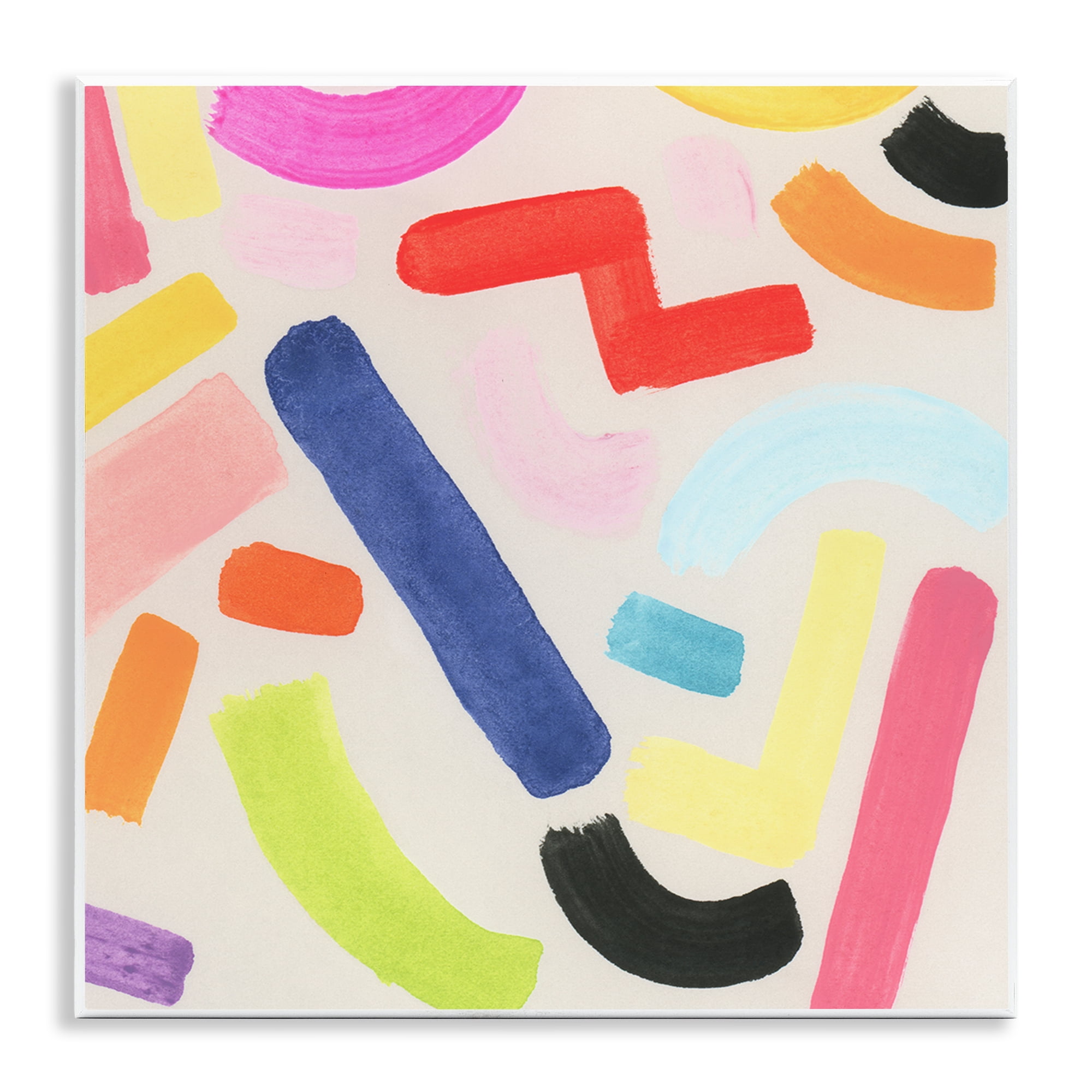 Stupell Industries Scattered Retro Shapes Abstract Painting Unframed Art Print Wall Art, 12 x 12