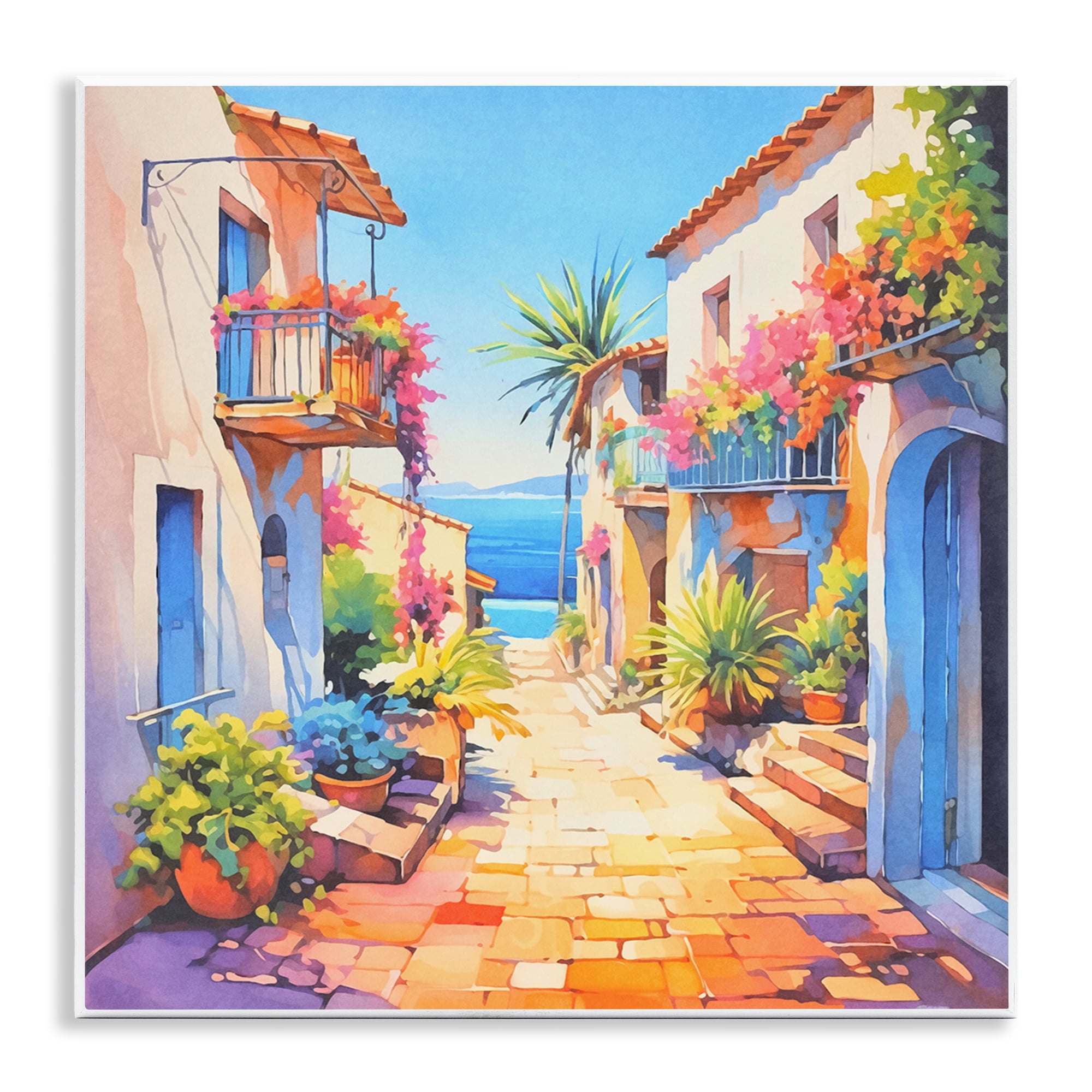 Stupell Industries Scenic Bella Vista Scenic & Cityscapes Painting Unframed Art Print Wall Art, 12 x 12