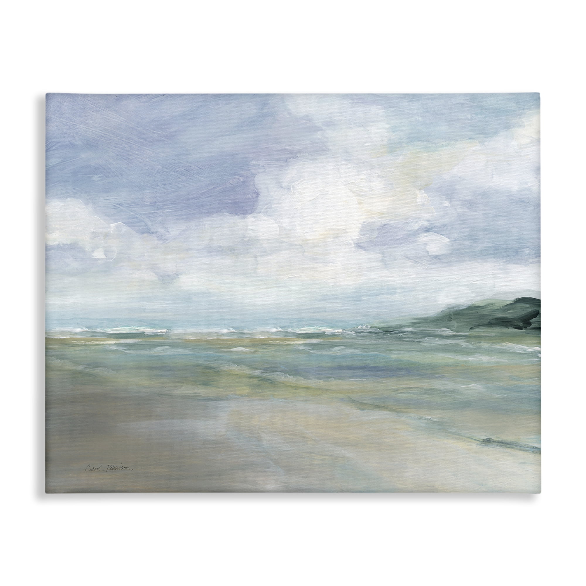 Stupell Industries Scenic Blue Landscape Landscape & Nature Painting Wrapped Canvas Art Print Wall Art, 30 x 24