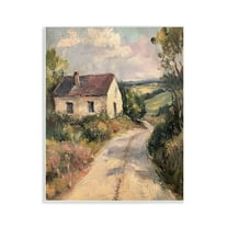 Stupell Industries Scenic Cottage Road Landscape & Nature Painting Unframed Art Print Wall Art, 11 x 14