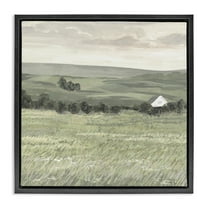 Stupell Industries Scenic Country Charm Landscape & Nature Painting Black Floater Framed Canvas Art Print Wall Art, 18 x 18