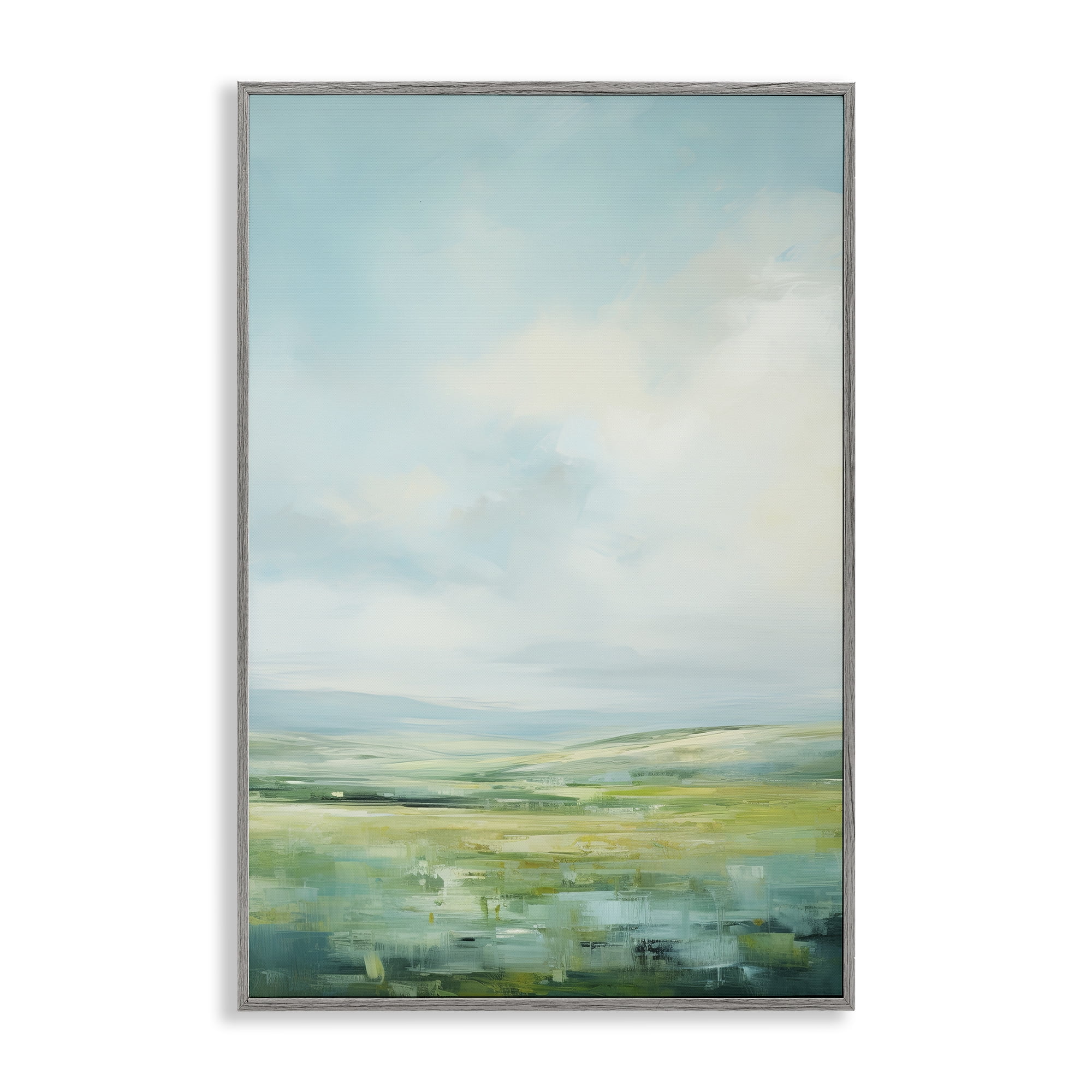 Stupell Industries Scenic Countryside Clouds Landscape & Nature Painting Gray Framed Art Print Wall Art, 20 x 30
