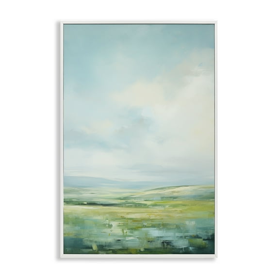 Stupell Industries Scenic Countryside Clouds Landscape & Nature Painting White Framed Art Print Wall Art, 20 x 30