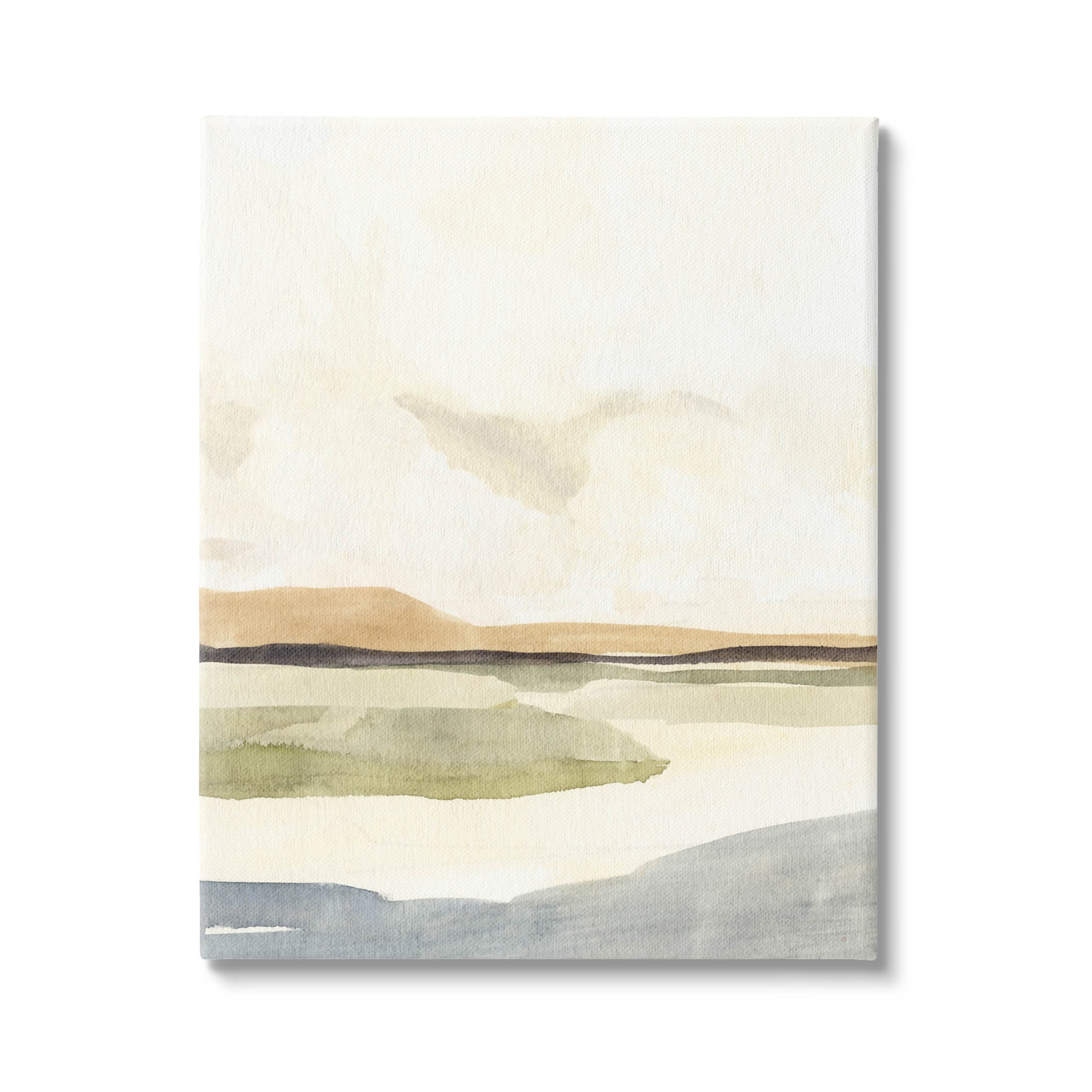 Scenic River Landscape Abstract Canvas Wall Art