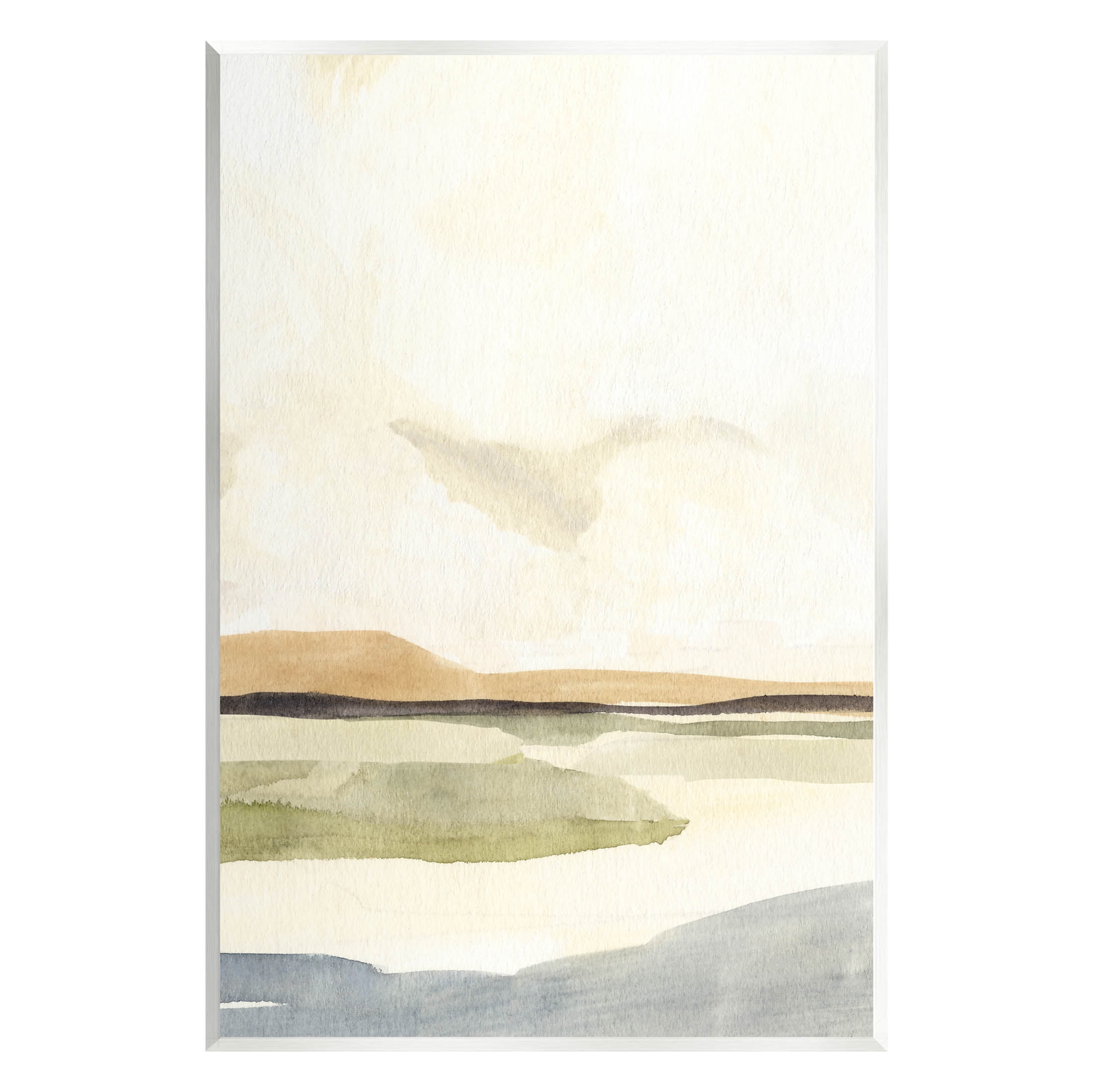 Scenic River Landscape Sky Painting on MDF Wood