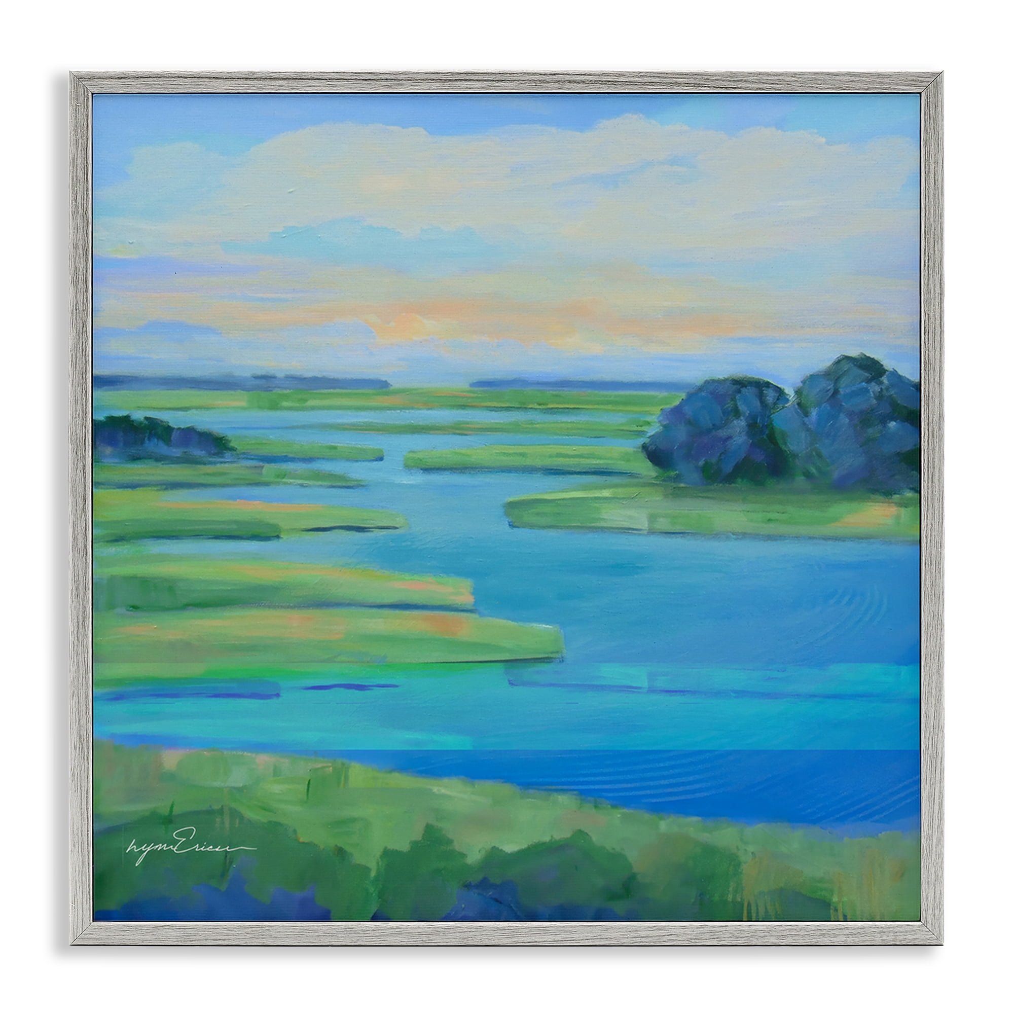 Stupell Industries Scenic Scarborough Marshes Gray Framed Giclee Art, design by Lynn Ericson Fine Art