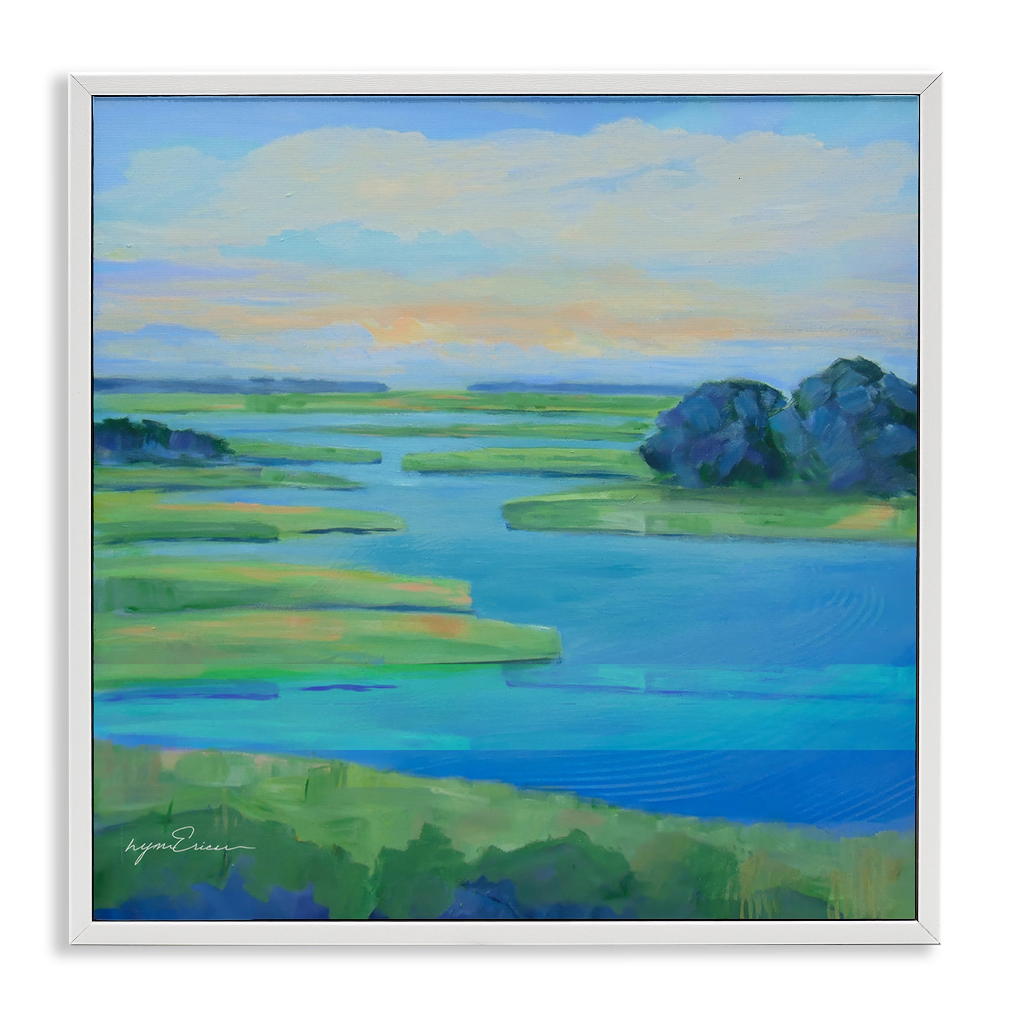 Stupell Industries Scenic Scarborough Marshes White Framed Giclee Art, design by Lynn Ericson Fine Art