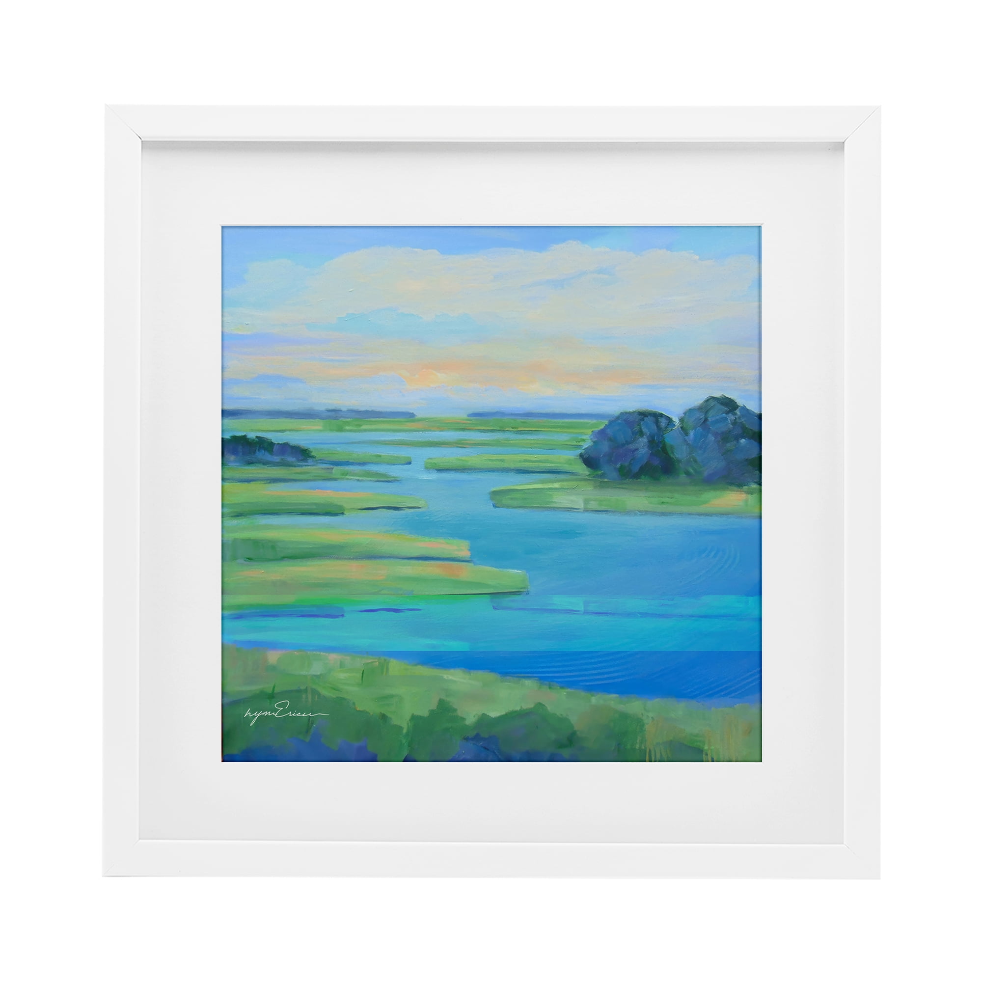 Stupell Industries Scenic Scarborough Marshes White Framed Print Under Glass, design by Lynn Ericson Fine Art