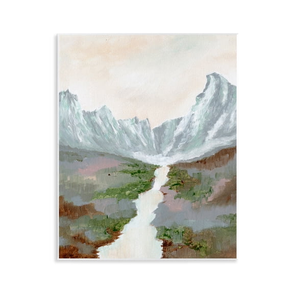 Stupell Industries Scenic Valley River Landscape & Nature Painting Unframed Art Print Wall Art, 11 x 14