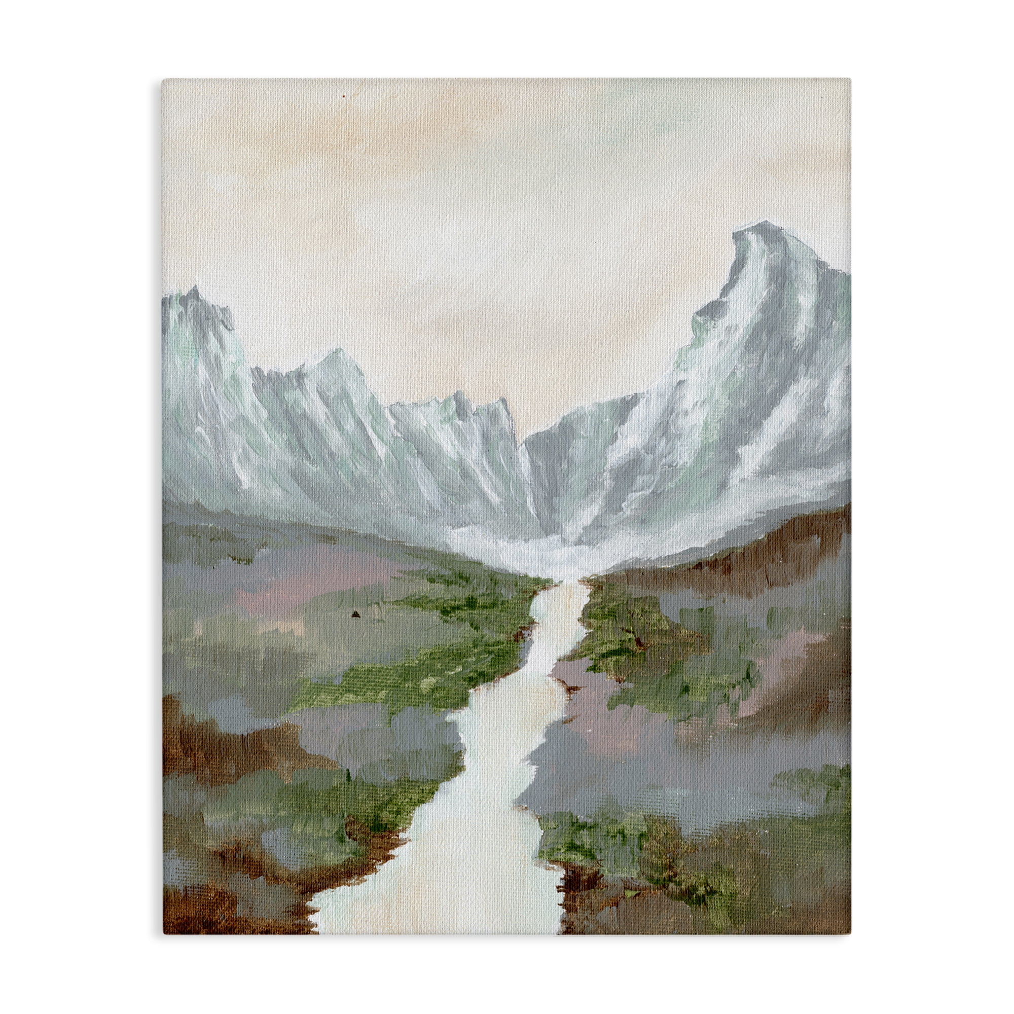 Stupell Industries Scenic Valley River Landscape & Nature Painting Wrapped Canvas Art Print Wall Art, 16 x 20