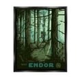 thumbnail image 1 of Stupell Industries Science Fiction Fantasy World Endor Graphic Art Jet Black Floating Framed Canvas Print Wall Art, Design by Matheus Lopes Castro, 1 of 6