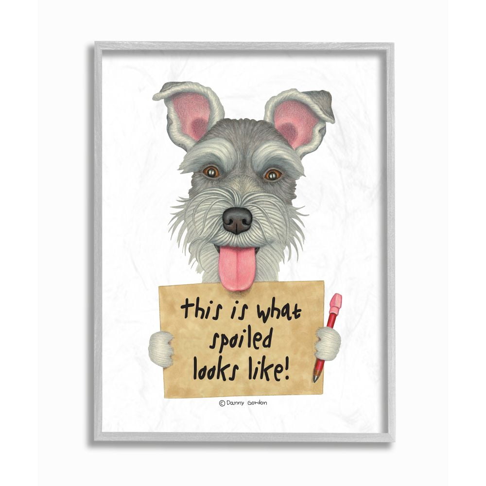 Stupell Industries Scotty Dog 'What Spoiled Looks Like' Pet Phrase Designed by Danny Gordan