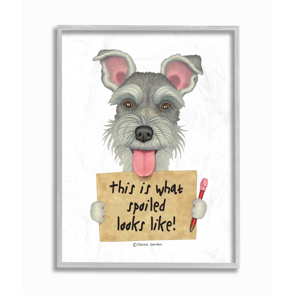 Stupell Industries Scotty Dog 'What Spoiled Looks Like' Pet Phrase Designed by Danny Gordan