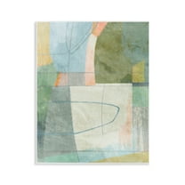 Stupell Industries Scribble on Shapes Abstract Painting Unframed Art Print Wall Art, 11 x 14