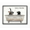 thumbnail image 1 of Stupell Industries Scrub a Dub Dub Quote Family Pet Dog Bath Animals & Insects Painting Black Framed Art Print Wall Art, 16 x 20, 1 of 8
