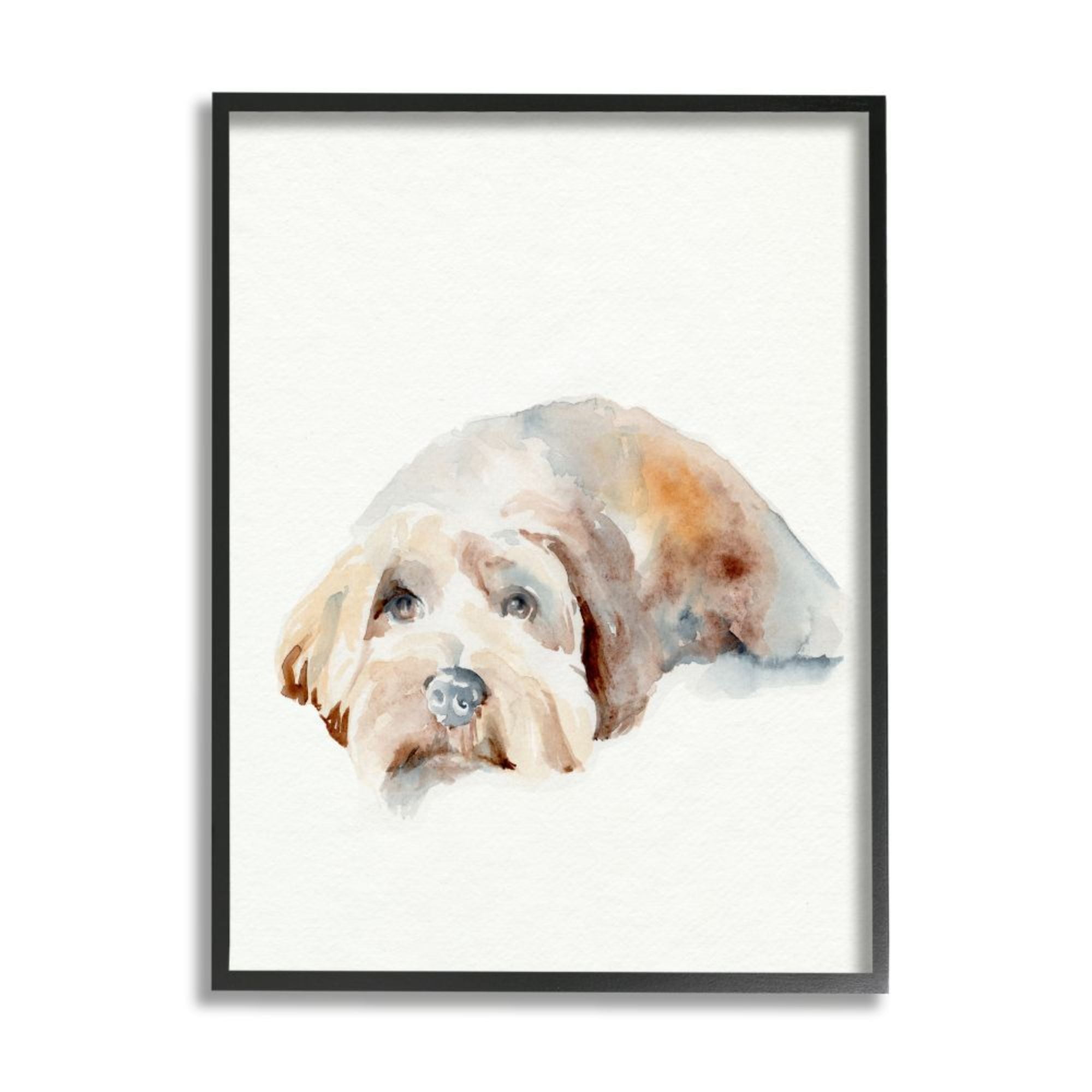 Stupell Industries Scruffy Dog Laying Down House Pet Painting Design by Jennifer Paxton Parker