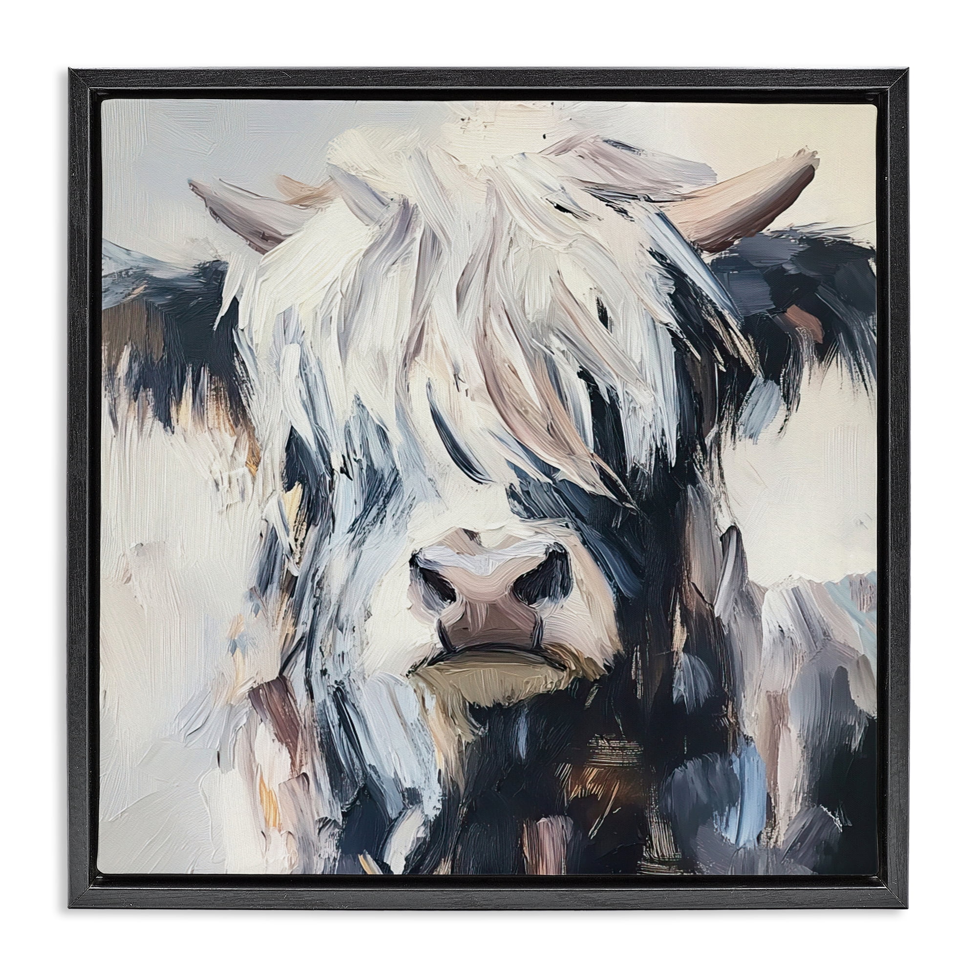 Stupell Industries Scruffy Little Highland Black Framed Floater Canvas Wall Art, design by Tina LeCour