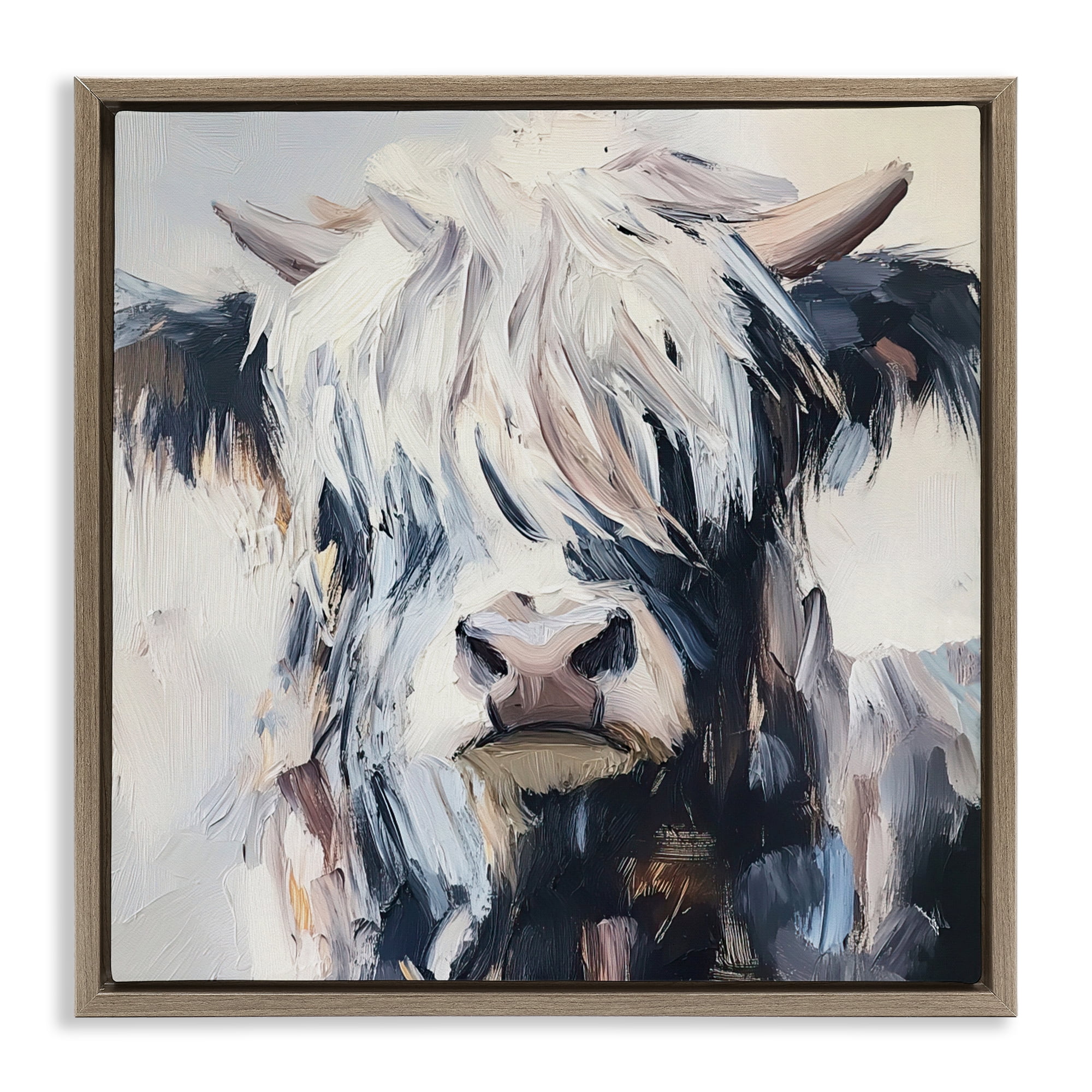 Stupell Industries Scruffy Little Highland Brown Framed Floater Canvas Wall Art, design by Tina LeCour