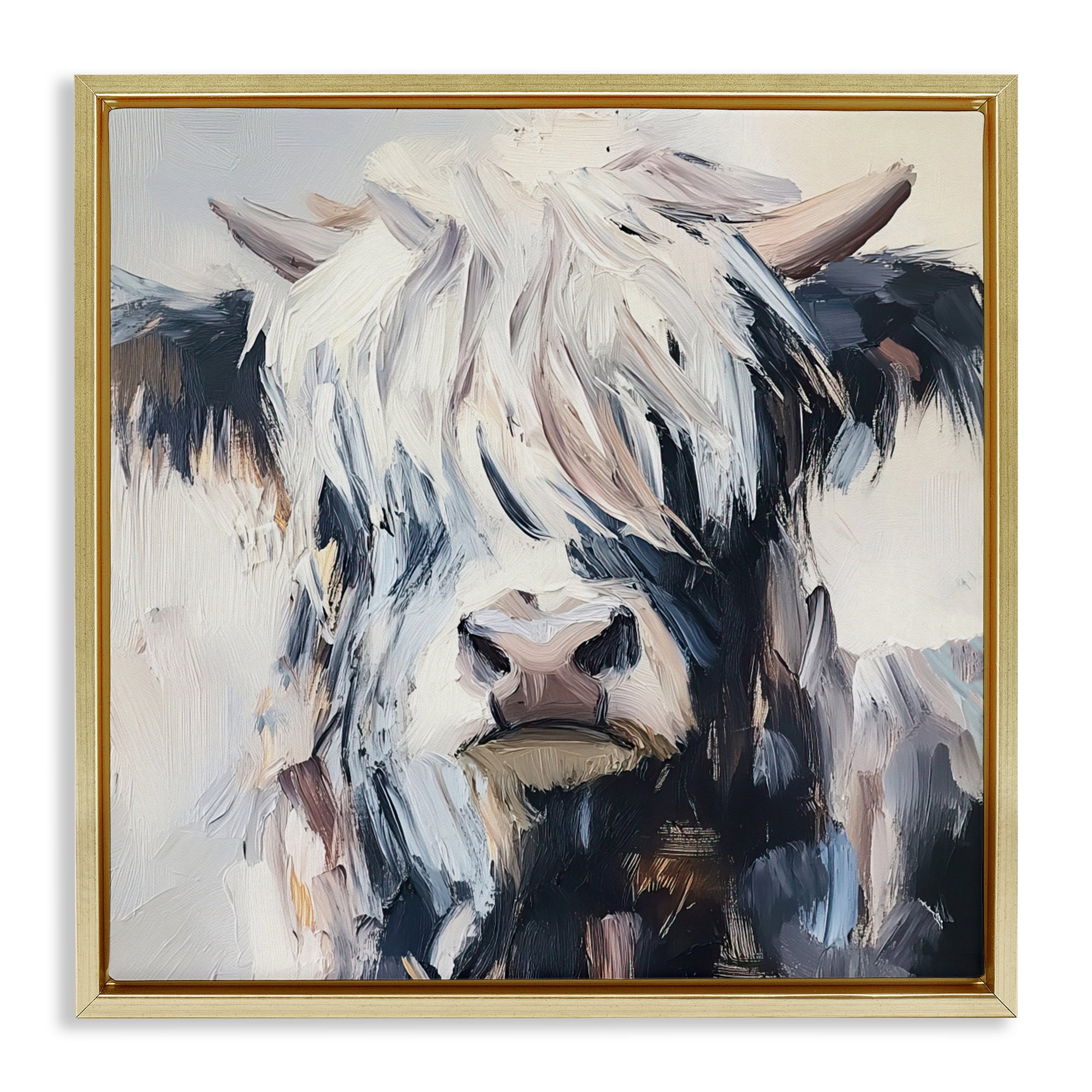 Stupell Industries Scruffy Little Highland Gold Framed Floater Canvas Wall Art, design by Tina LeCour