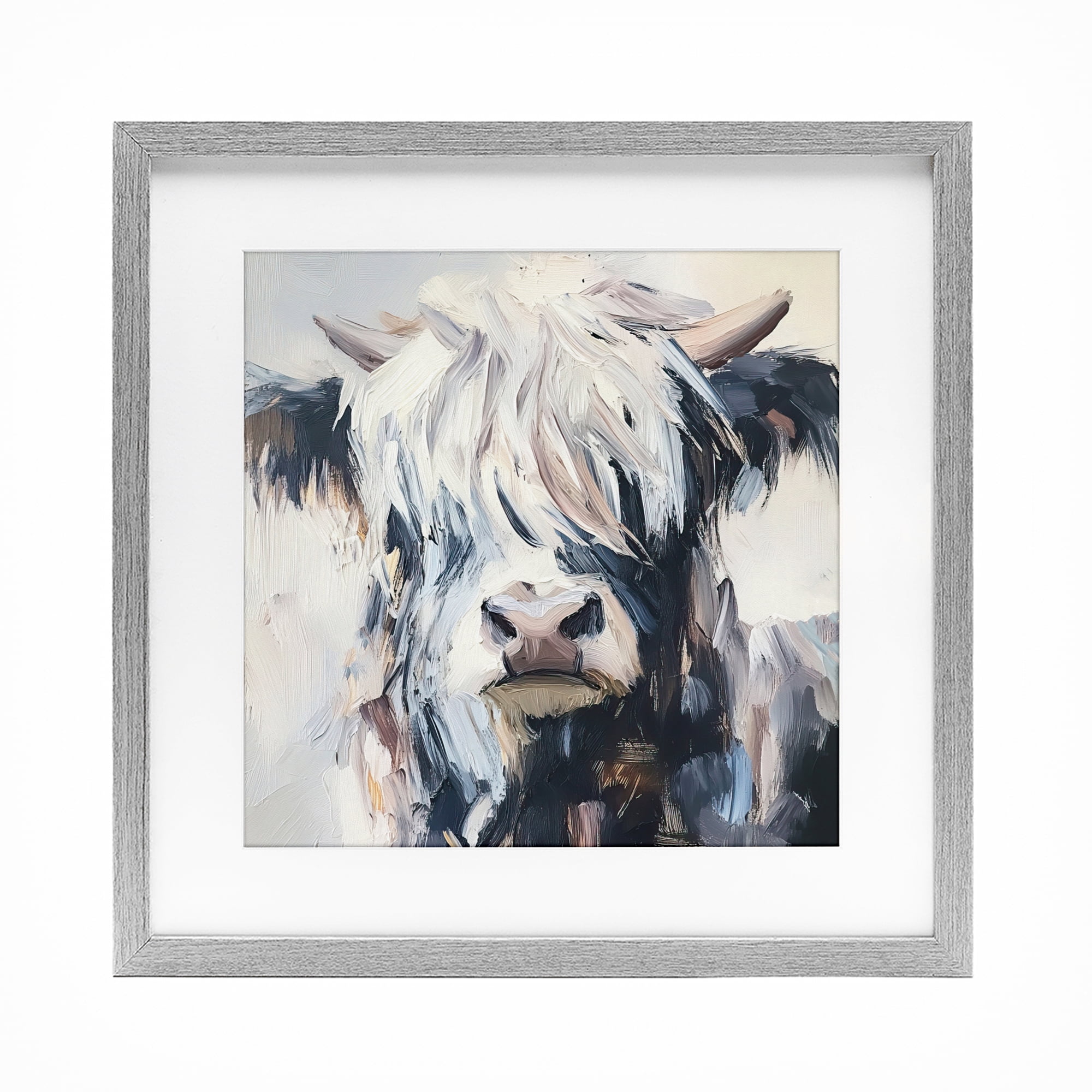 Stupell Industries Scruffy Little Highland Gray Framed Print Under Glass, design by Tina LeCour