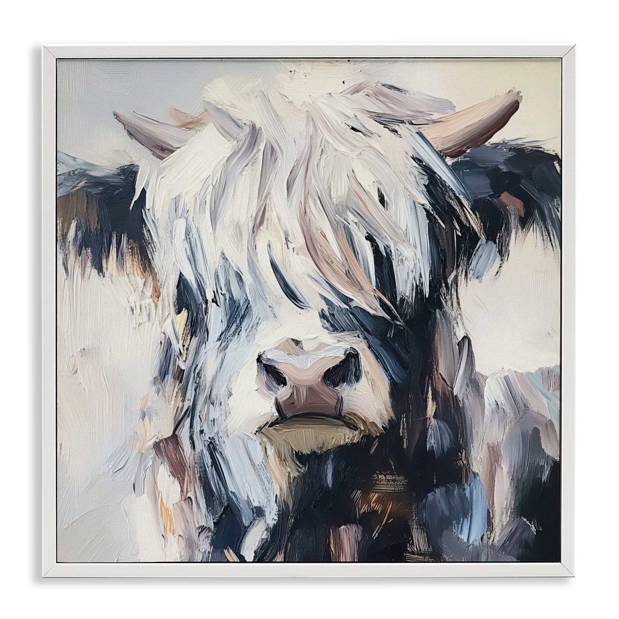 Stupell Industries Scruffy Little Highland White Framed Giclee Art, design by Tina LeCour