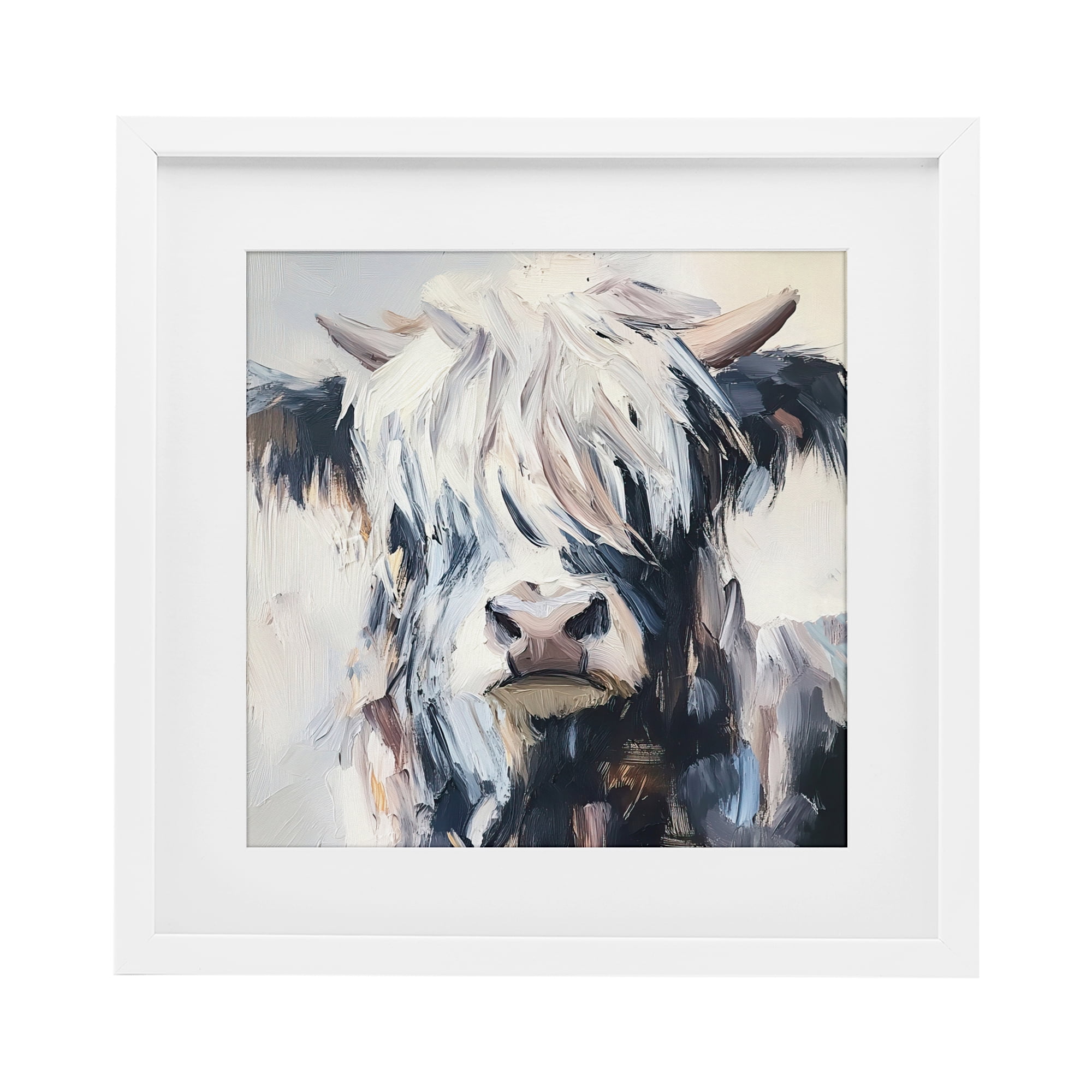 Stupell Industries Scruffy Little Highland White Framed Print Under Glass, design by Tina LeCour