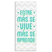 Stupell Industries Se Vive Se Aprende Inspirational Quotes & Sayings Painting Wrapped Canvas Art Print Wall Art, 10 x 24