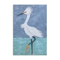 Stupell Industries Sea Bird Stepping Animals & Insects Painting Gallery Wrapped Canvas Art Print Wall Art, 16 x 24
