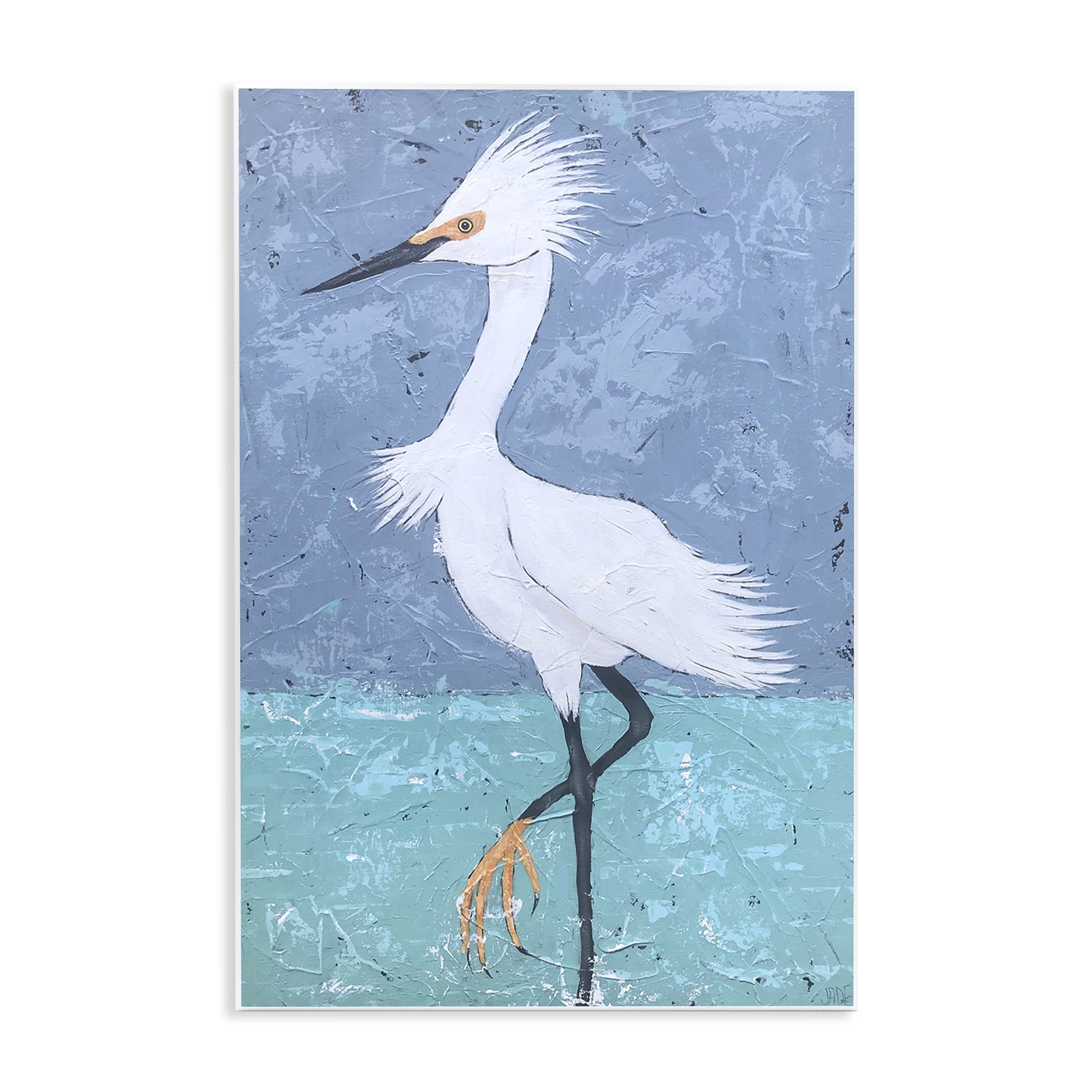 Stupell Industries Sea Bird Stepping Animals & Insects Painting Unframed Art Print Wall Art, 13 x 19