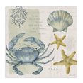 thumbnail image 1 of Stupell Industries Coastal Sea Casts Its Spell Quote Blue Crab Seashells Canvas Art, 17 x 17, by Stephanie Workman Marrott, 1 of 7
