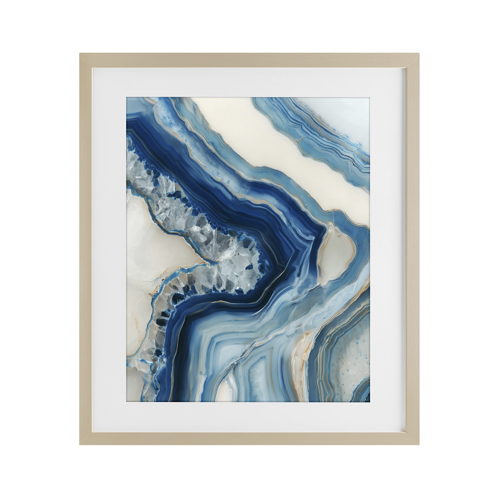 Stupell Industries Sea Colored Stones Geode Birch Framed Print Under Glass, design by Svetlana Aleynikova