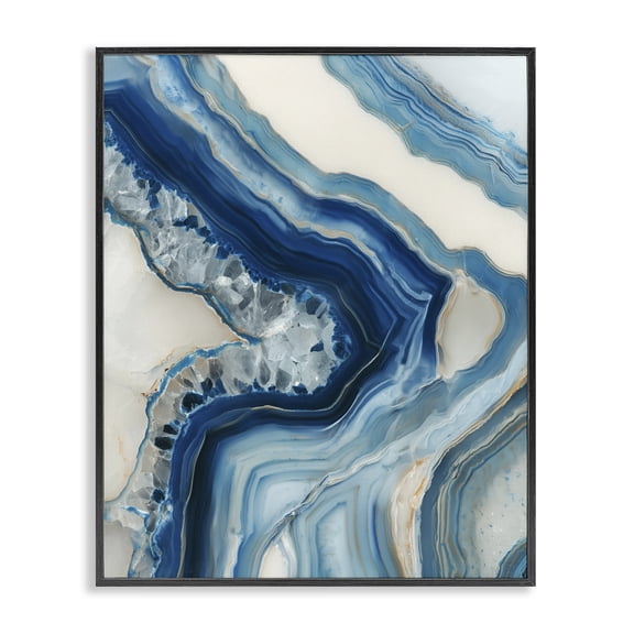 Stupell Industries Sea Colored Stones Geode Black Framed Giclee Art, design by Svetlana Aleynikova
