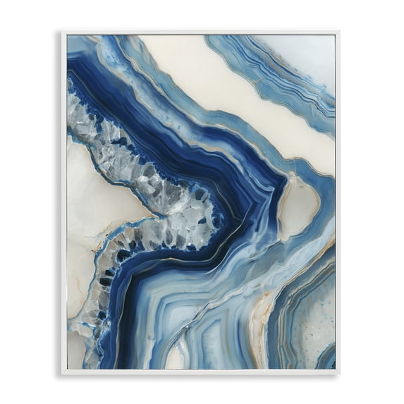 Stupell Industries Contemporary Sea Colored Stones Geode White Framed Giclee Art, 11 x 14, by Svetlana Aleynikova