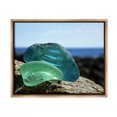 thumbnail image 1 of Stupell Industries Sea Glass Photography Phrase Typography Photography Brown Floater Framed Canvas Art Print Wall Art, 31 x 25, 1 of 10