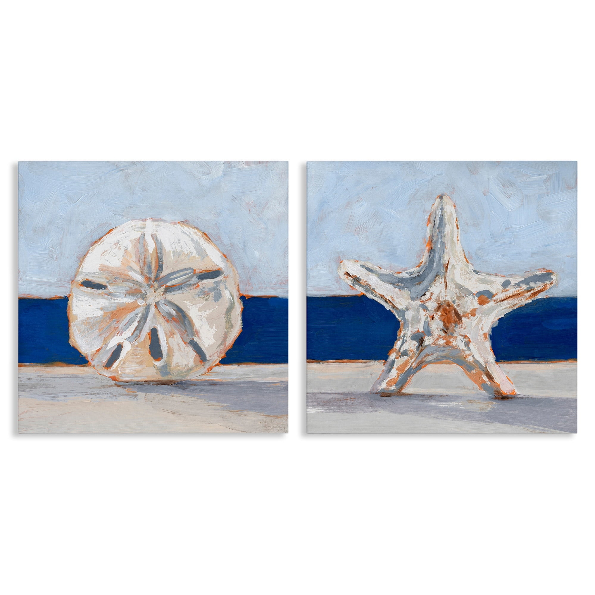 Stupell Industries Sea Life Starfish Seashell Painting Beach Marine Animal, 17 x 17, Design by Ethan Harper