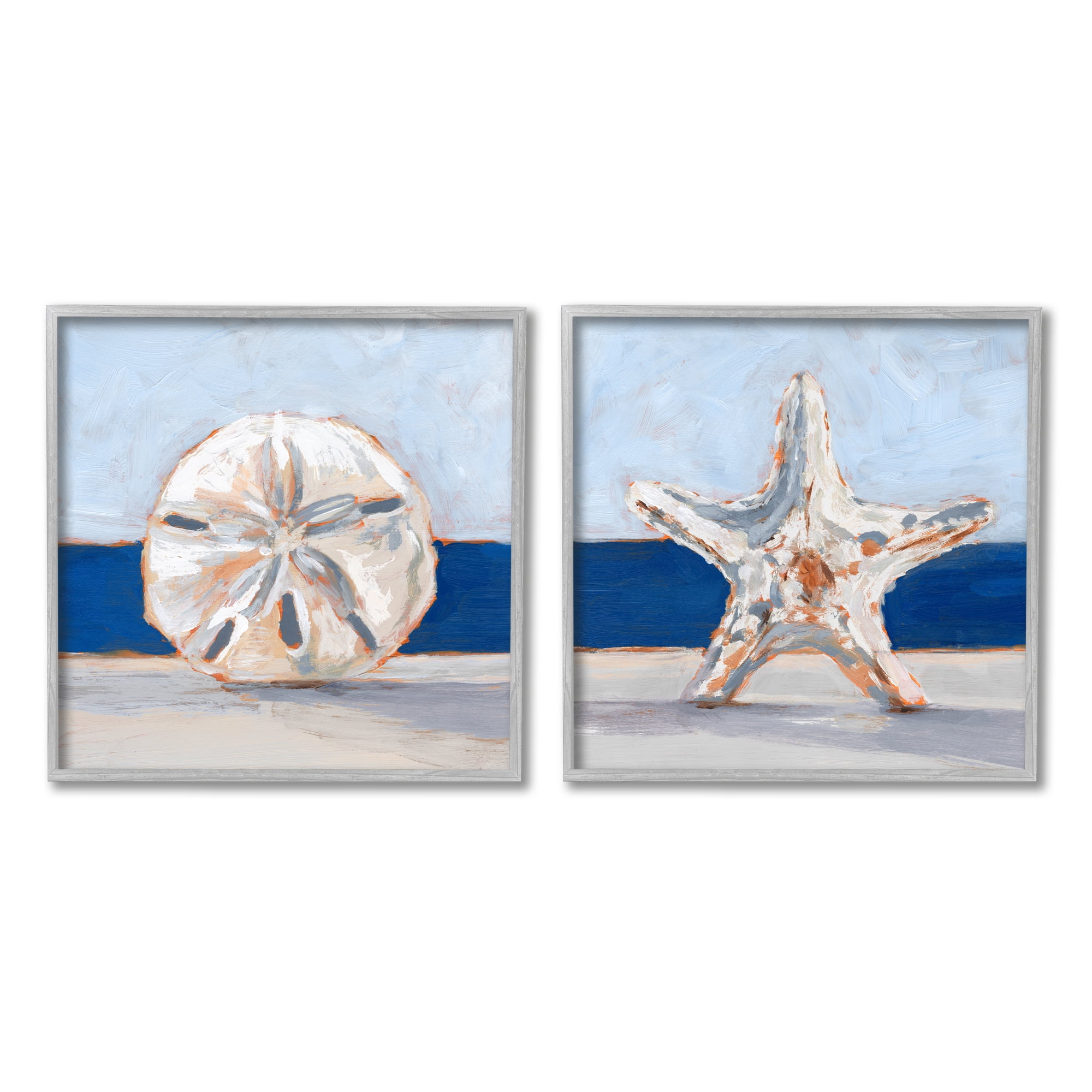Stupell Industries Sea Life Starfish Seashell Painting Beach Marine Animal, 24 x 24, Design by Ethan Harper